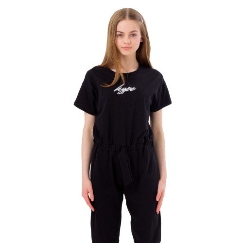 Front - Hype Girls Script Jumpsuit