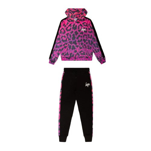 Front - Hype Girls Leopard Print Tracksuit