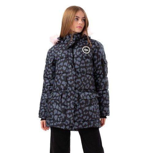 Front - Hype Girls Camo Padded Jacket