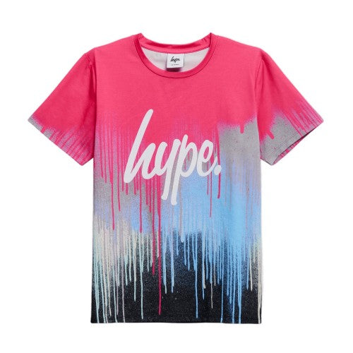Front - Hype Girls Drip Script T-Shirt
