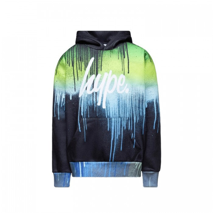 Front - Hype Boys Gradient Drips Mini Script Hoodie