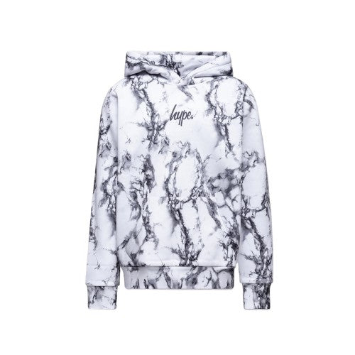 Front - Hype Boys Mini Script Marble Hoodie