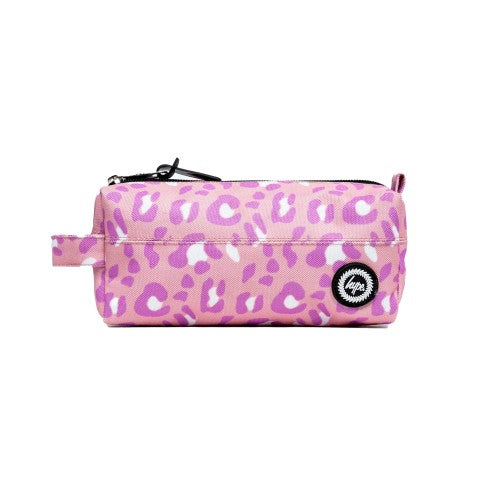 Front - Hype Tone On Tone Leopard Crest Pencil Case