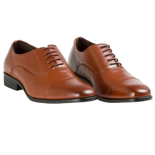Front - Krisp Mens Leather Oxford Shoes