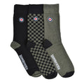 Front - Lambretta Mens Checkered Socks (Pack of 3)