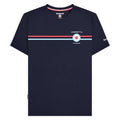 Front - Lambretta Mens Classic SS24 Stripe T-Shirt