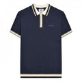 Front - Lambretta Mens SS25 Tipped Knitted Polo Shirt