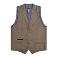 Front - Lambretta Mens Morgan Herringbone Waistcoat