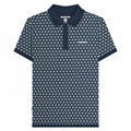 Front - Lambretta Mens Roundel Geometric Big & Tall Polo Shirt