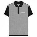 Front - Lambretta Mens Gingham All-Over Print Big & Tall Polo Shirt