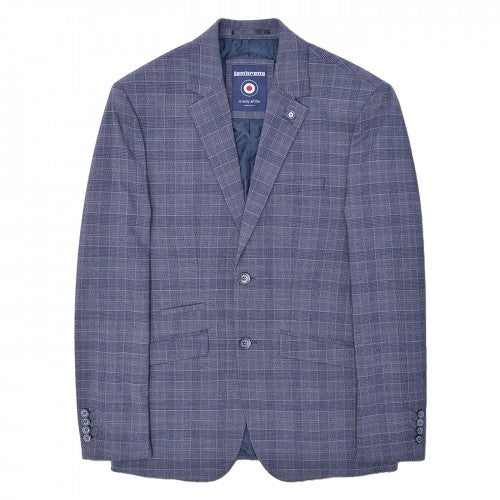Front - Lambretta Mens Bradley Checked Blazer
