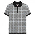 Front - Lambretta Mens SS25 Prince Of Wales Check Big & Tall Polo Shirt