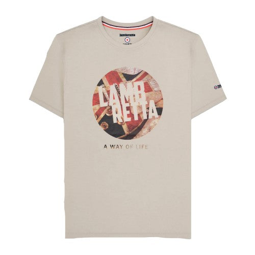 Front - Lambretta Mens Union Jack T-Shirt