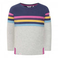 Front - Lazy Jacks Girls Striped Breton Long-Sleeved T-Shirt