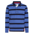 Front - Lazy Jacks Mens Striped Long-Sleeved Rugby Polo Shirt