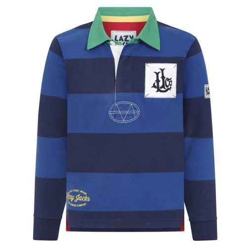 Front - Lazy Jacks Boys Striped Rugby Shirt