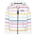 Front - Lazy Jacks Girls Pastel Stripes Full Zip Hoodie