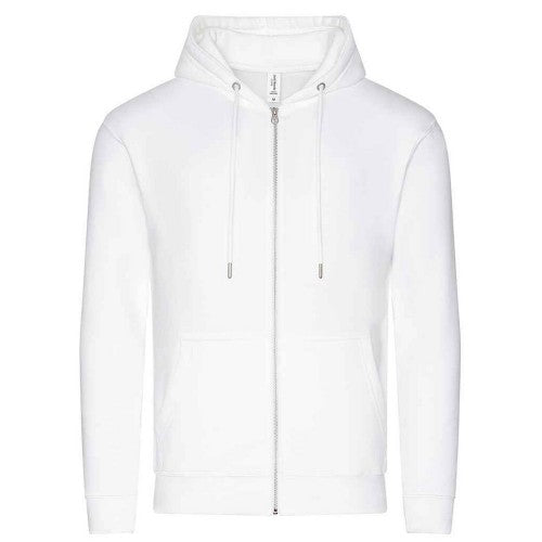 Front - Awdis Unisex Adult Organic Full Zip Hoodie