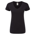 Front - Fruit of the Loom Womens/Ladies Iconic 150 V Neck T-Shirt
