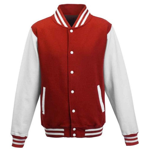 Front - Awdis Unisex Adult Polycotton Varsity Jacket