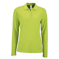Front - SOLS Womens/Ladies Perfect Pique Long-Sleeved Polo Shirt