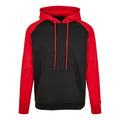 Front - Build Your Brand Mens Contrast Raglan Hoodie
