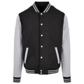 Front - Build Your Brand Mens Basic Varsity Jacket