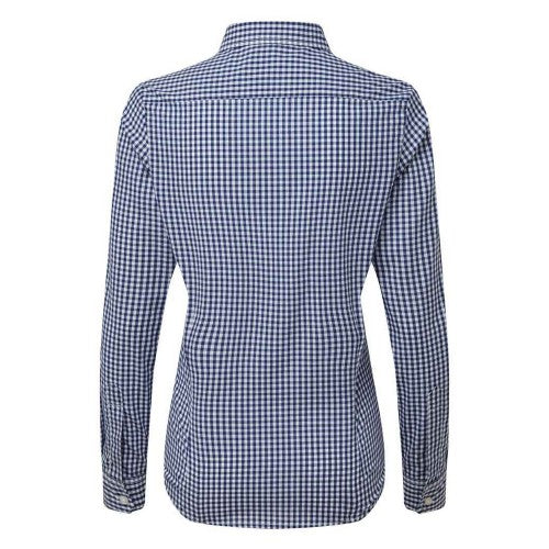 Front - Premier Womens/Ladies Maxton Checked Long-Sleeved Shirt