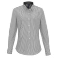 Front - Premier Womens/Ladies Striped Cotton Blend Shirt