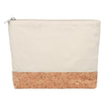 Front - MidOcean Porto Cork Cotton Cosmetic Bag