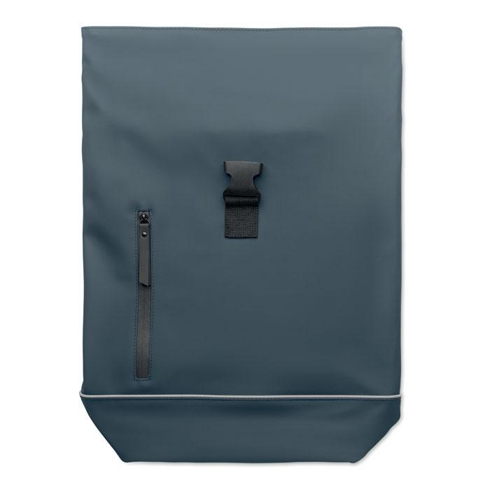 French Navy - Side - MidOcean Laptosa Roll Top PU Laptop Backpack