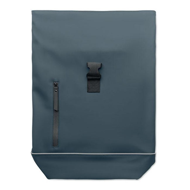 French Navy - Side - MidOcean Laptosa Roll Top PU Laptop Backpack