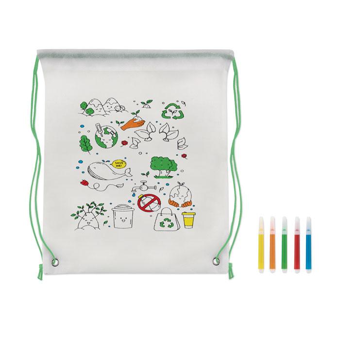 Lime - Lifestyle - MidOcean Carrydraw Non-Woven Drawstring Bag