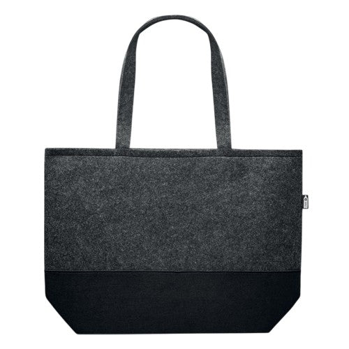 Front - MidOcean Duo Indico RPET Felt Shopper Bag