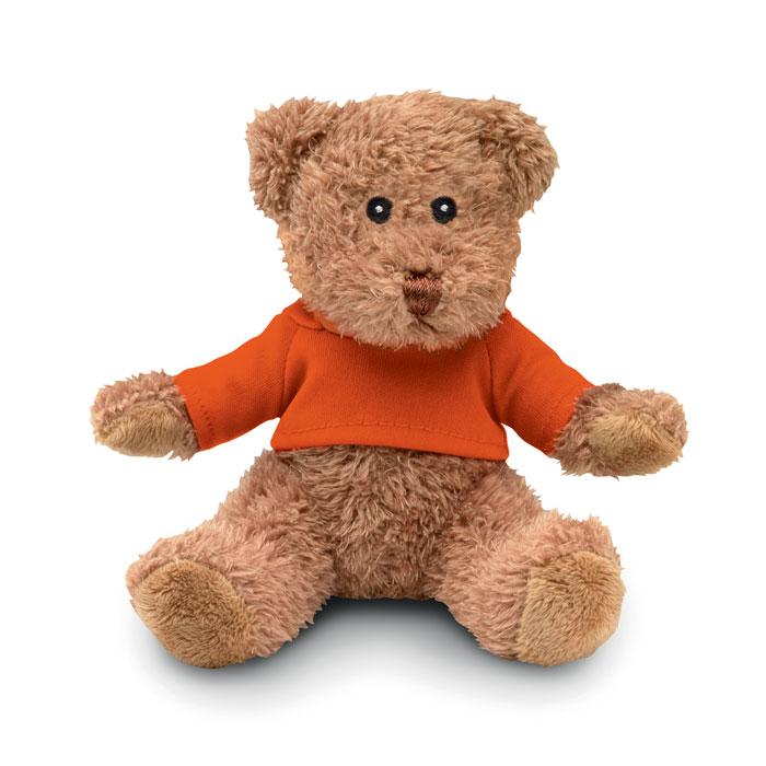 Orange - Front - MidOcean Johnny T-Shirt Teddy Bear
