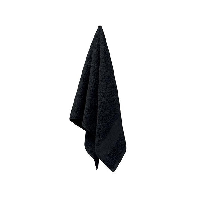 Black - Side - MidOcean Terry Organic Cotton Towel