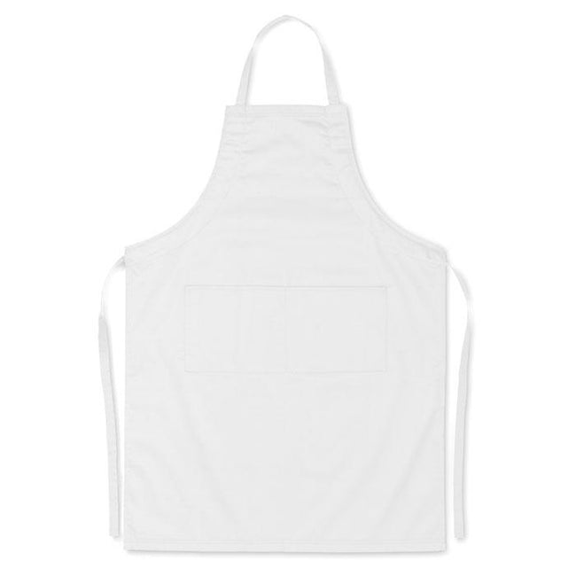White - Front - MidOcean Fitted Kitab Adjustable Apron