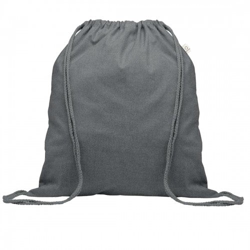 Front - MidOcean Cabetri Colour Recycled Cotton Drawstring Bag