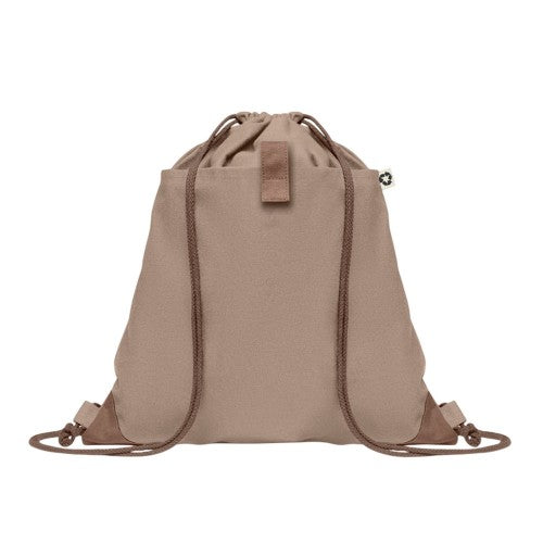 Front - MidOcean Panda Recycled Cotton Drawstring Bag