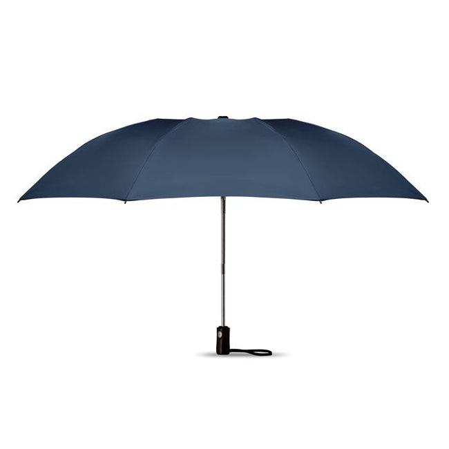 Blue - Side - MidOcean Dundee Foldable Reversible Folding Umbrella