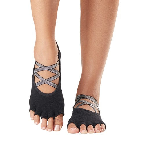 Front - Toesox Womens/Ladies Elle Heartbreak Half Toe Socks