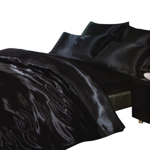 Front - Charisma Satin Bedding Set (Duvet Cover, Fitted Sheet & Pillowcases)