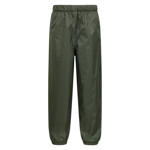 Front - Mountain Warehouse Childrens/Kids Fleece Lined Waterproof Trousers