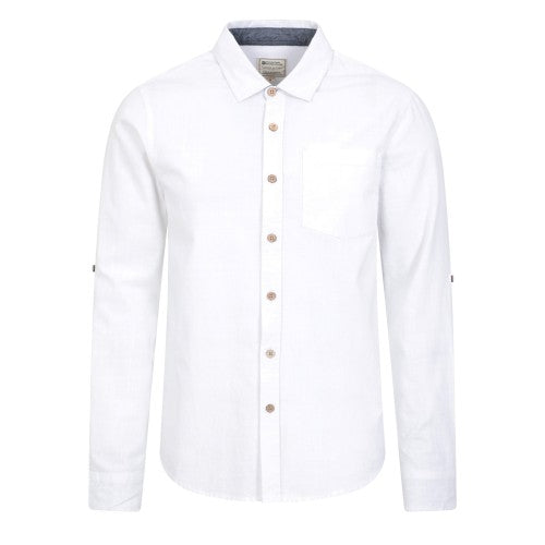 Front - Mountain Warehouse Mens Coconut Textured Long-Sleeved Shirt