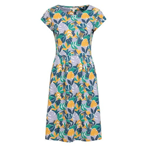Front - Mountain Warehouse Womens/Ladies Sorrento Leaves UV Protection Skater Dress