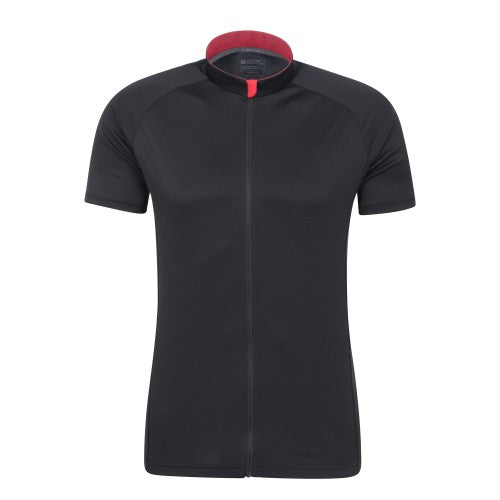 Front - Mountain Warehouse Mens Roubaix Full Zip Cycling Top