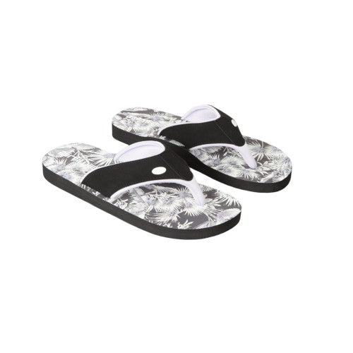 Front - Animal Womens/Ladies Swish Palm Print Recycled Flip Flops