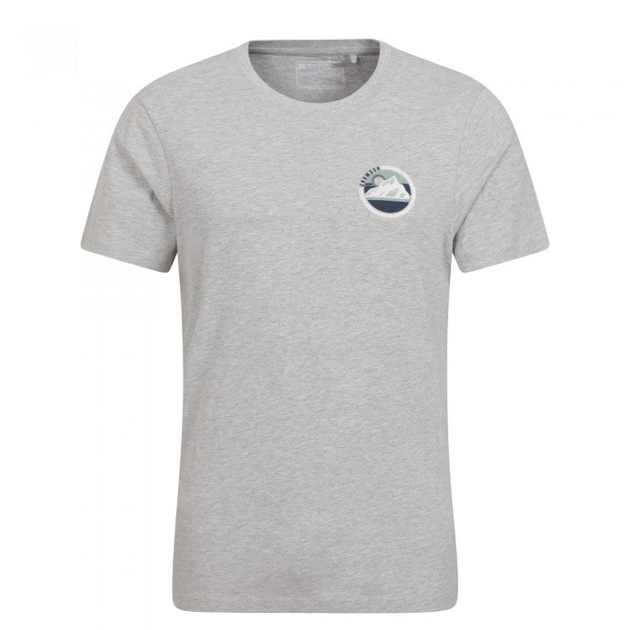 Front - Mountain Warehouse Mens Snowdon Mountain Cotton T-Shirt