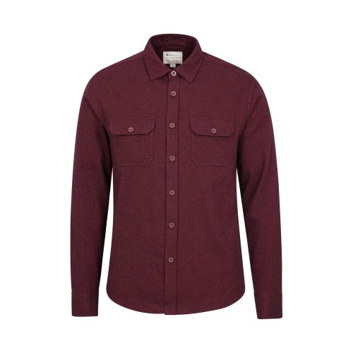 Front - Mountain Warehouse Mens Trace Flannel Long-Sleeved Shirt