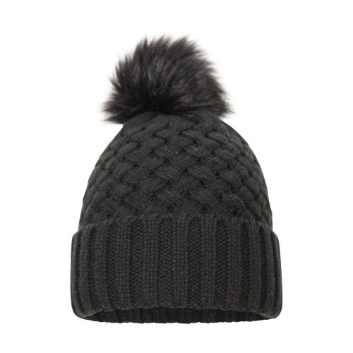 Front - Mountain Warehouse Womens/Ladies Lisbon Pom Pom Borg Lined Beanie
